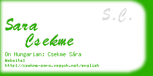 sara csekme business card