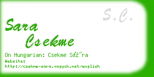 sara csekme business card